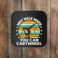 Why Walk When You Cartwheel Gymnastics Women Coaster thumb 0