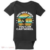 Why Walk When You Cartwheel Gymnastics Women Baby Bodysuit thumb 0