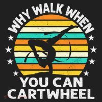 Why Walk When You Cartwheel Gymnastics Women Golf Towel thumb 3