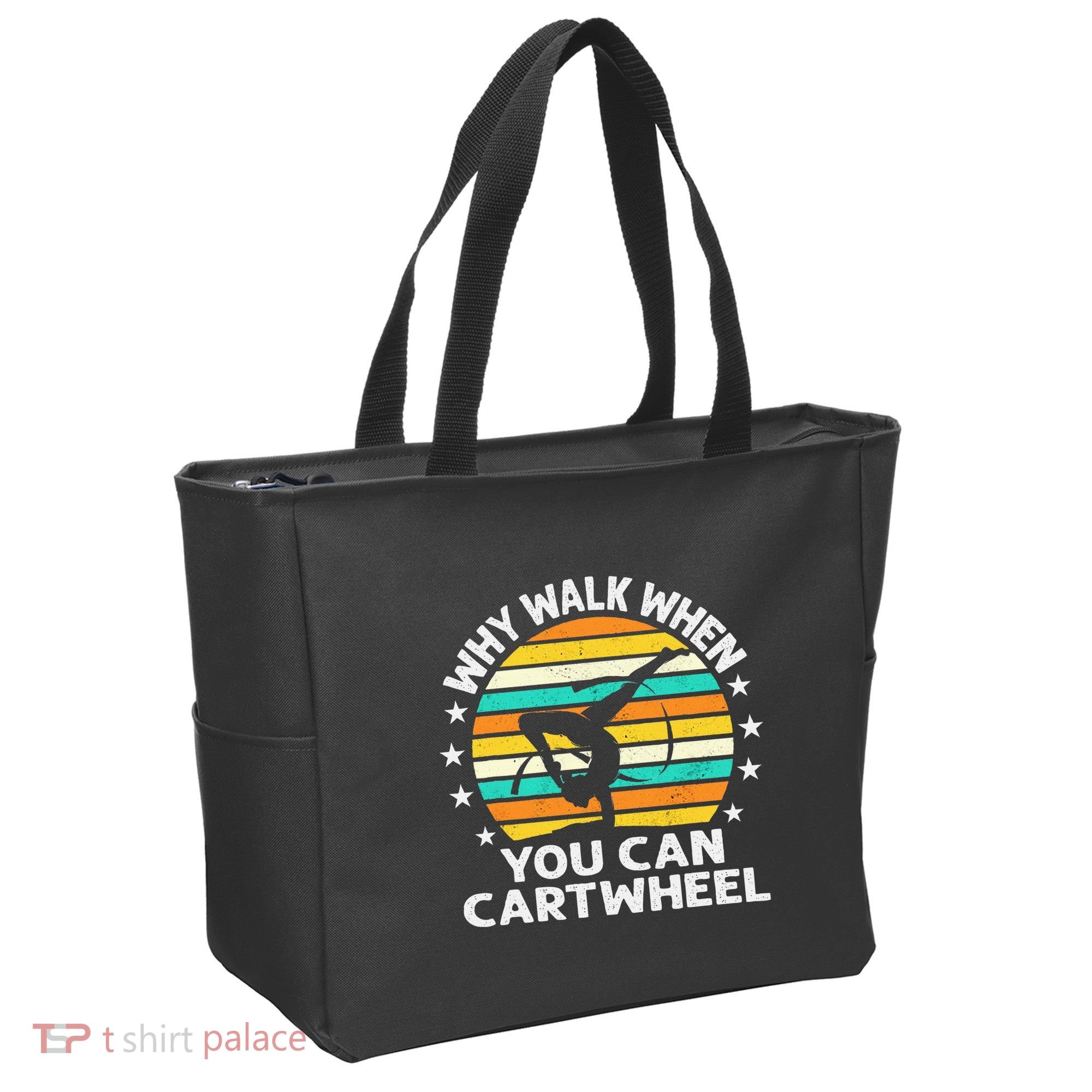 Why Walk When You Cartwheel Gymnastics Women Tote Bag