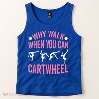 Why Walk When You Can Cartwheel Gymnastics Gymnast Tank Top thumb 2