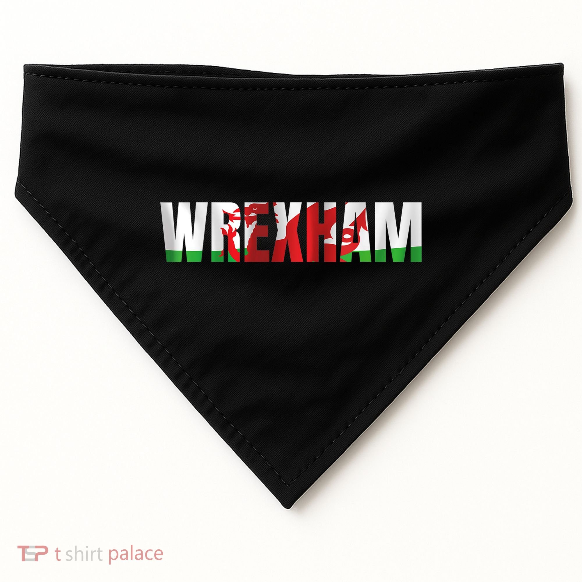 Wrexham Wales Welsh Dragon Flag USA-Made Doggie Bandana