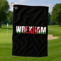 Wrexham Wales Welsh Dragon Flag Golf Towel thumb 1