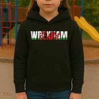 Wrexham Wales Welsh Dragon Flag Kids Hoodie thumb 3