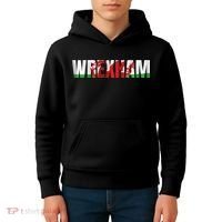 Wrexham Wales Welsh Dragon Flag Kids Hoodie thumb 4