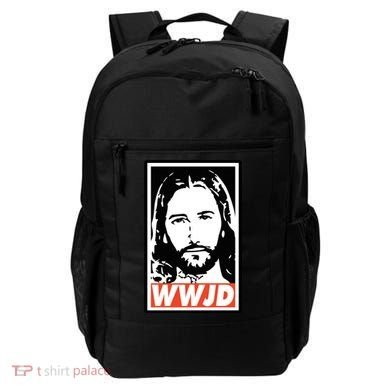 WWJD What Would Jesus Do Poster Design Backpack