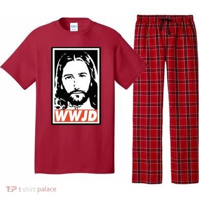 WWJD What Would Jesus Do Poster Design Pajama Set