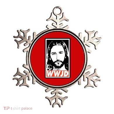 WWJD What Would Jesus Do Poster Design Ornament