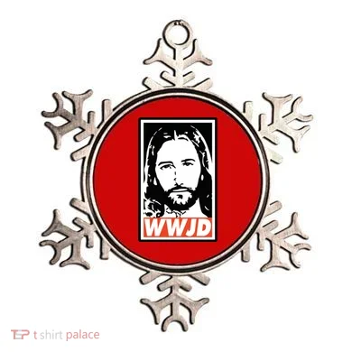 WWJD What Would Jesus Do Poster Design Ornament