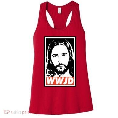 WWJD What Would Jesus Do Poster Design Women's Tank Top