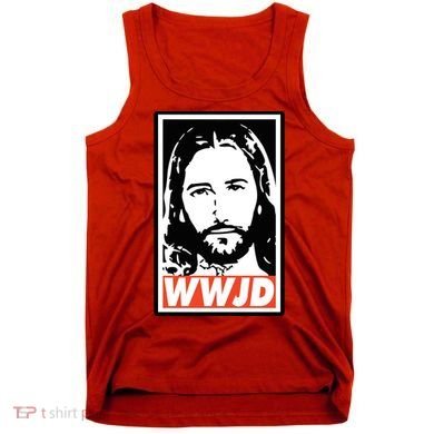 WWJD What Would Jesus Do Poster Design Tank Top