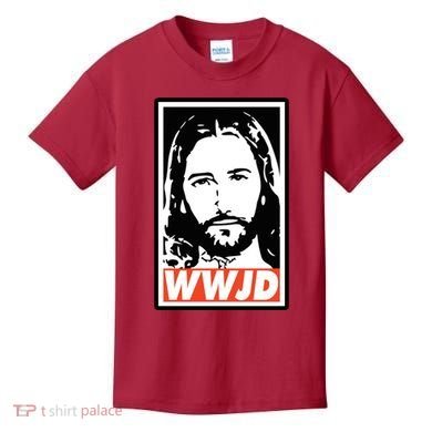 WWJD What Would Jesus Do Poster Design Kids T-Shirt