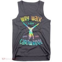 Why Walk When You Can Cartwheel Gymnastic Colorful Tank Top thumb 0
