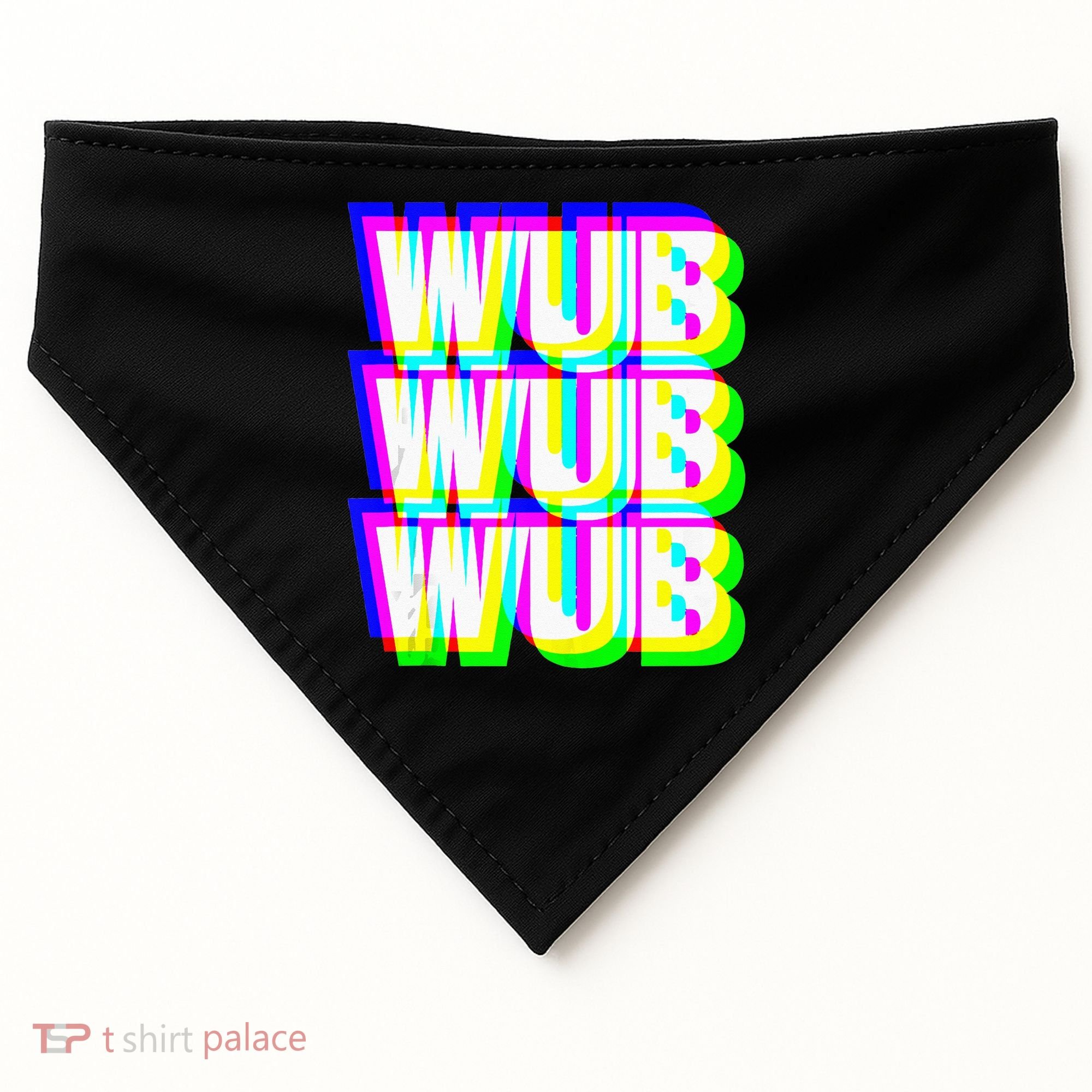 Wub Wub Wub Dubstep Techno Rave EDM Music DJ Festival Raver USA-Made Doggie Bandana