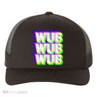 Wub Wub Wub Dubstep Techno Rave EDM Music DJ Festival Raver Yupoong Adult 5-Panel Trucker Hat thumb 0