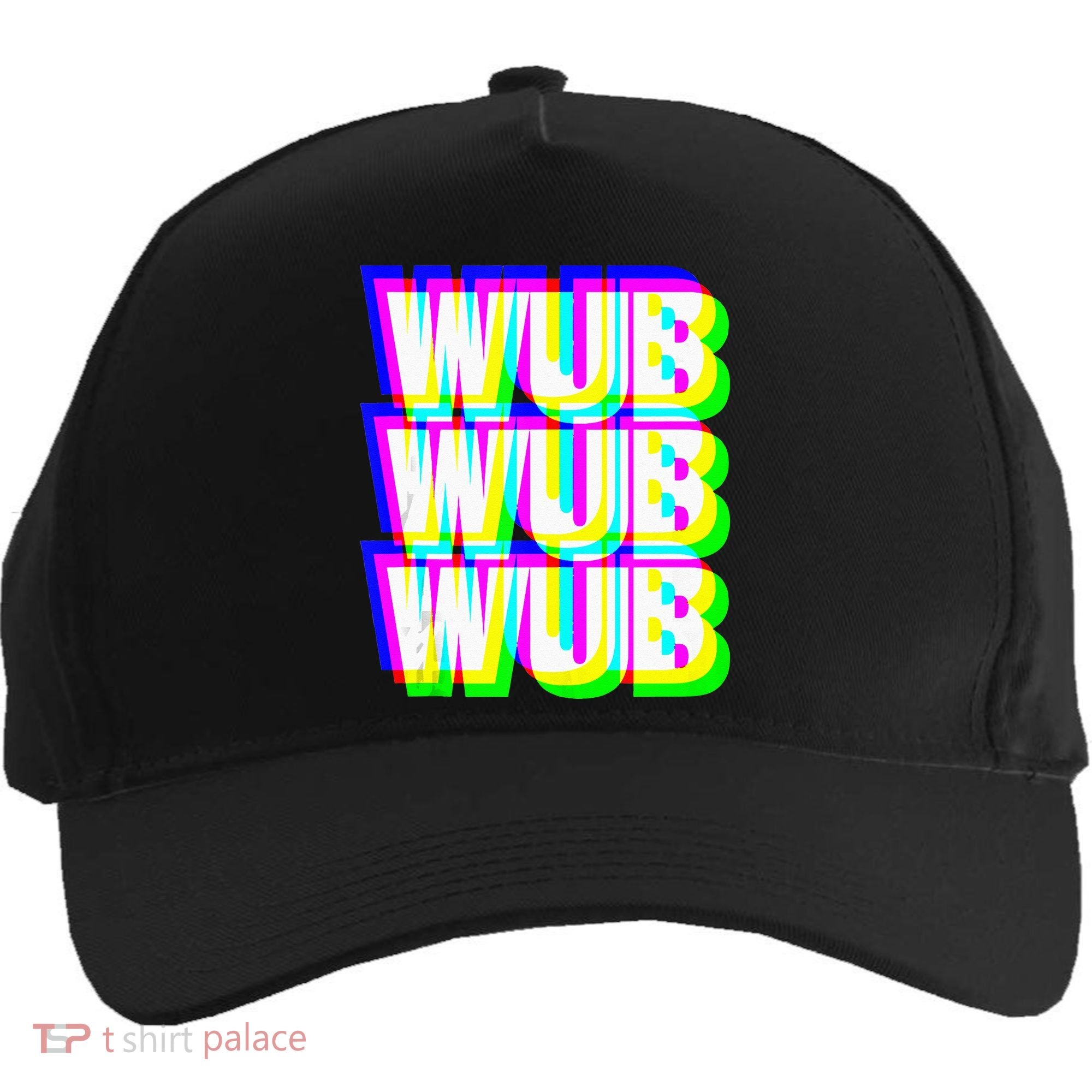 Wub Wub Wub Dubstep Techno Rave EDM Music DJ Festival Raver Five-Panel Snapback Cap