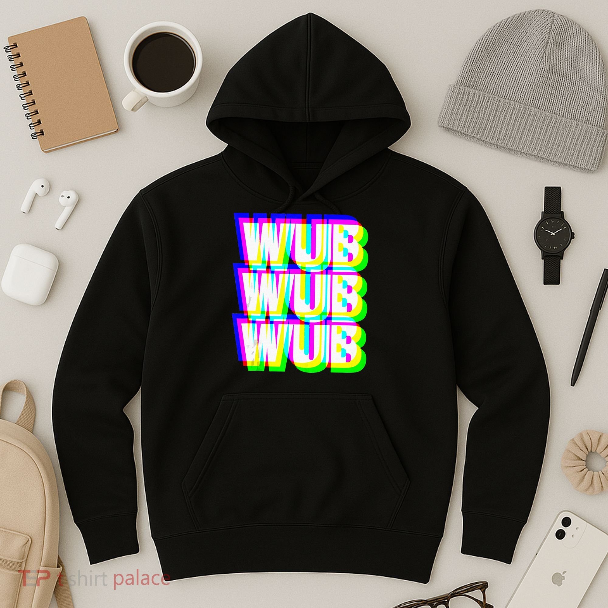Wub Wub Wub Dubstep Techno Rave EDM Music DJ Festival Raver Hoodie