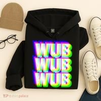 Wub Wub Wub Dubstep Techno Rave EDM Music DJ Festival Raver Hoodie thumb 4
