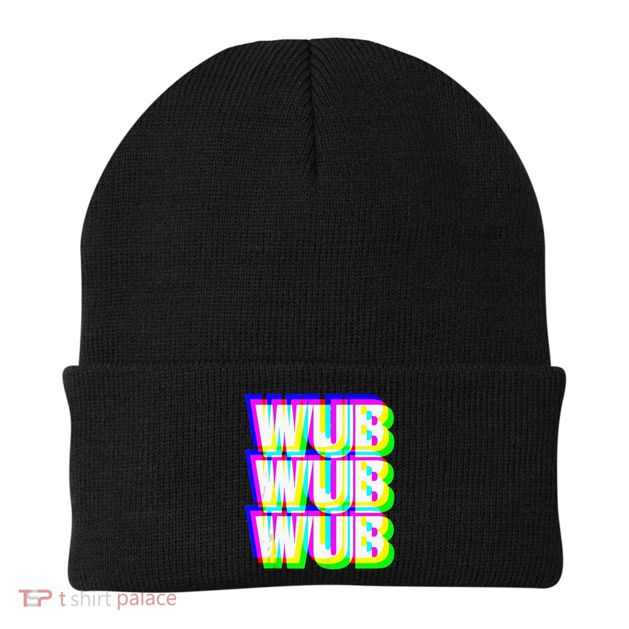 Wub Wub Wub Dubstep Techno Rave EDM Music DJ Festival Raver Beanie