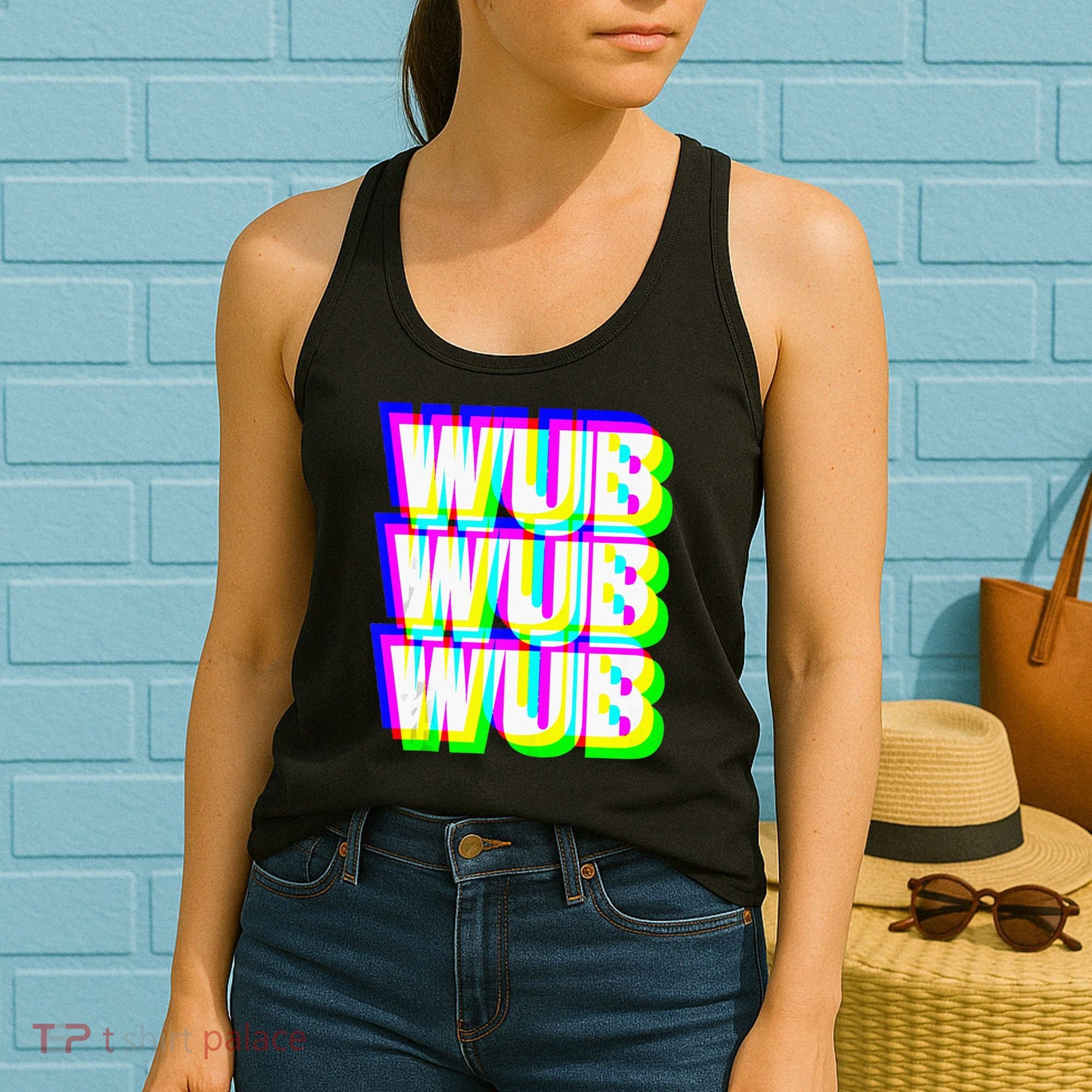 Wub Wub Wub Dubstep Techno Rave EDM Music DJ Festival Raver Women's Tank Top