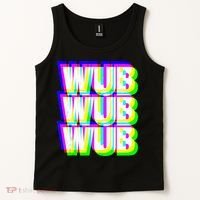 Wub Wub Wub Dubstep Techno Rave EDM Music DJ Festival Raver Tank Top thumb 2
