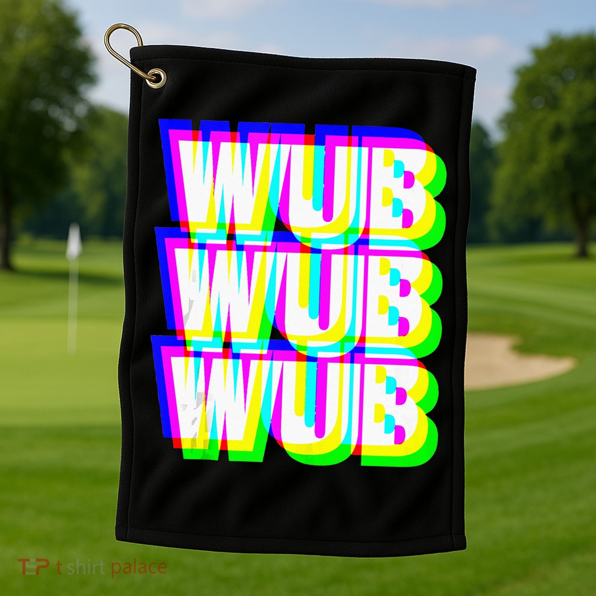 Wub Wub Wub Dubstep Techno Rave EDM Music DJ Festival Raver Golf Towel