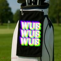 Wub Wub Wub Dubstep Techno Rave EDM Music DJ Festival Raver Golf Towel thumb 2