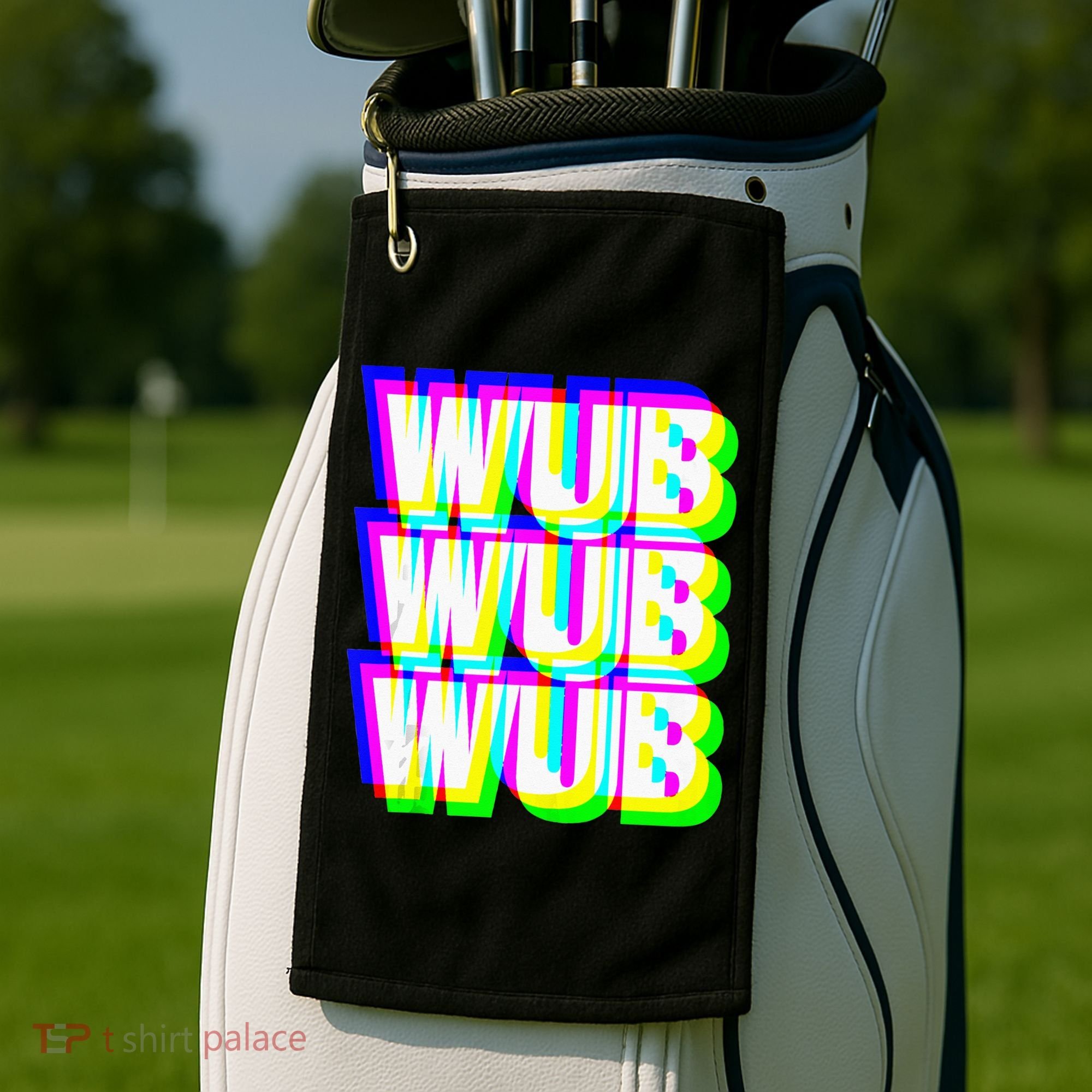 Wub Wub Wub Dubstep Techno Rave EDM Music DJ Festival Raver Golf Towel