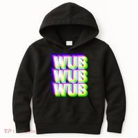 Wub Wub Wub Dubstep Techno Rave EDM Music DJ Festival Raver Kids Hoodie thumb 0