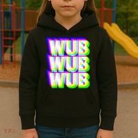 Wub Wub Wub Dubstep Techno Rave EDM Music DJ Festival Raver Kids Hoodie thumb 3