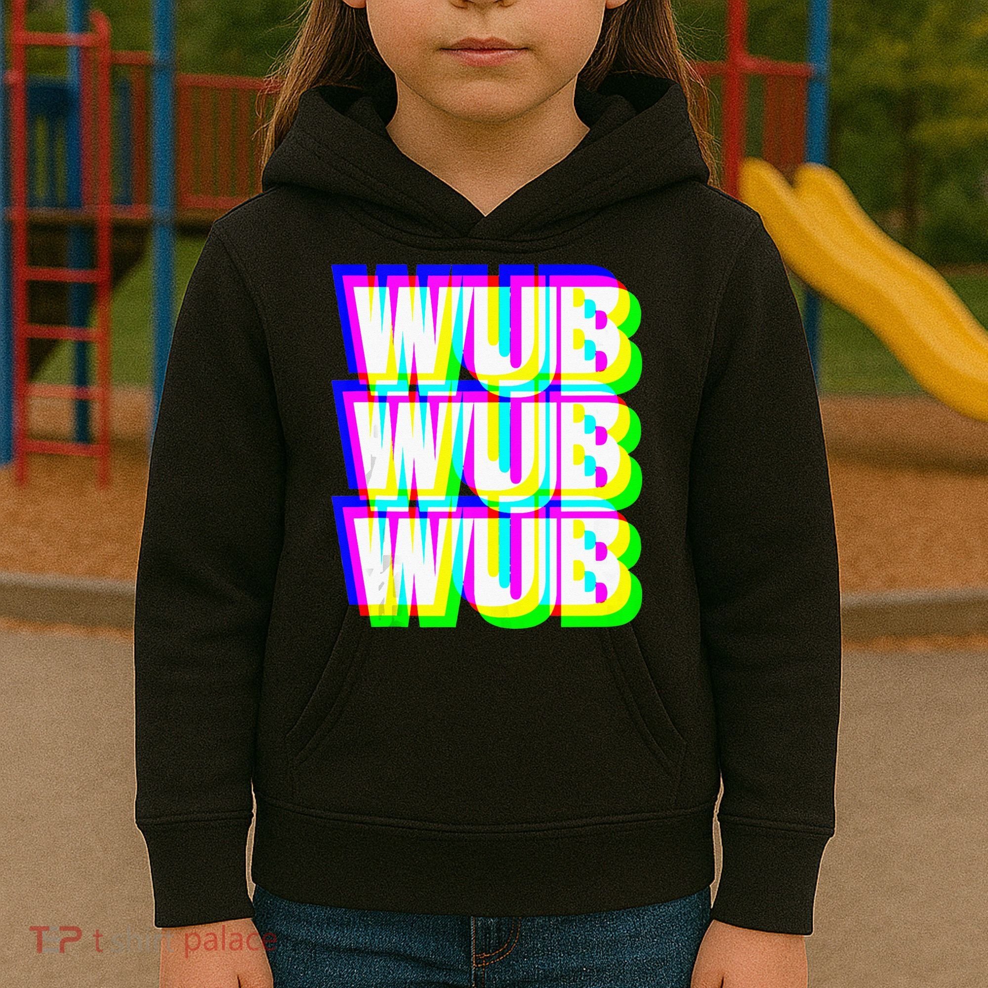 Wub Wub Wub Dubstep Techno Rave EDM Music DJ Festival Raver Kids Hoodie