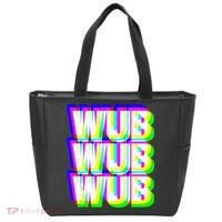 Wub Wub Wub Dubstep Techno Rave EDM Music DJ Festival Raver Tote Bag thumb 0