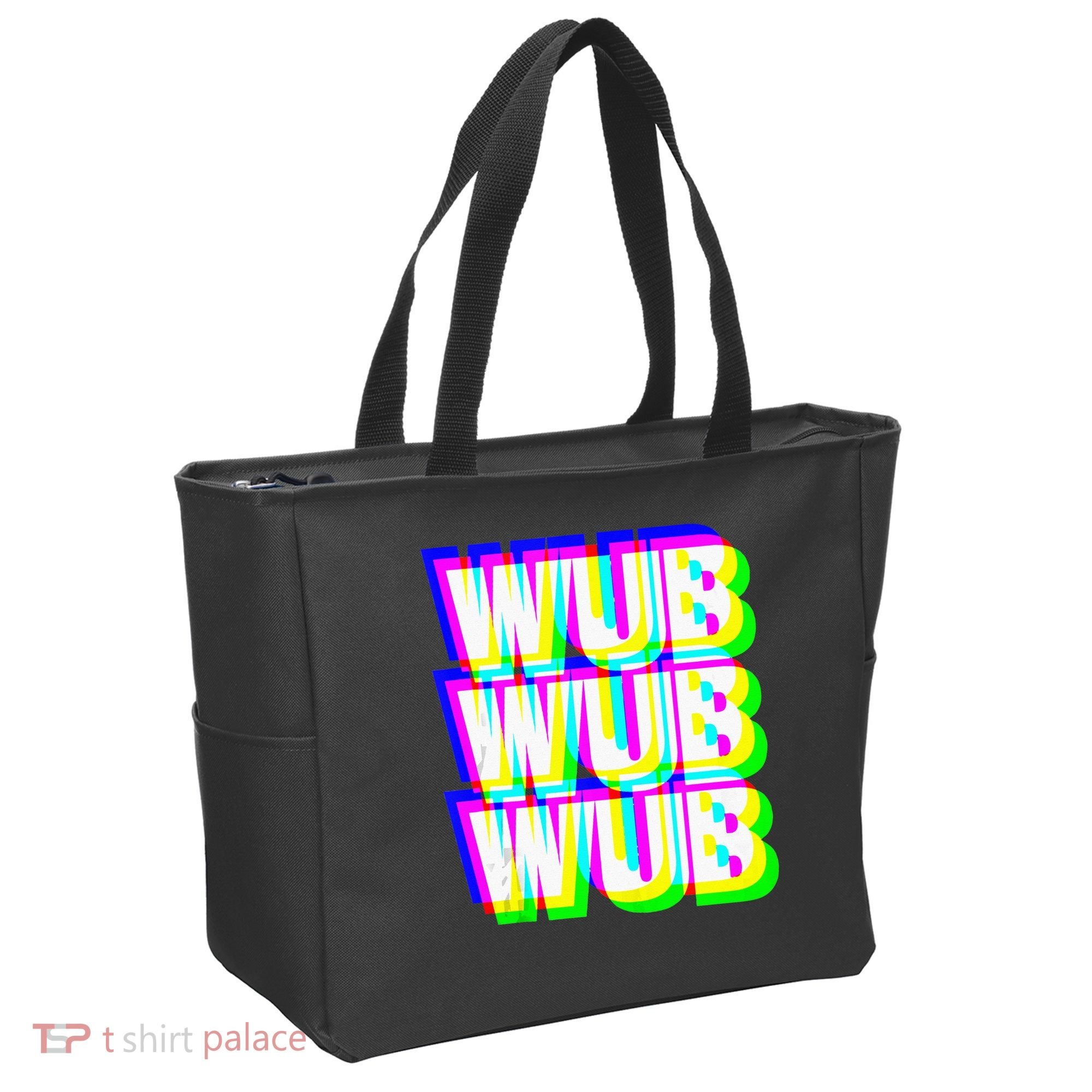 Wub Wub Wub Dubstep Techno Rave EDM Music DJ Festival Raver Tote Bag