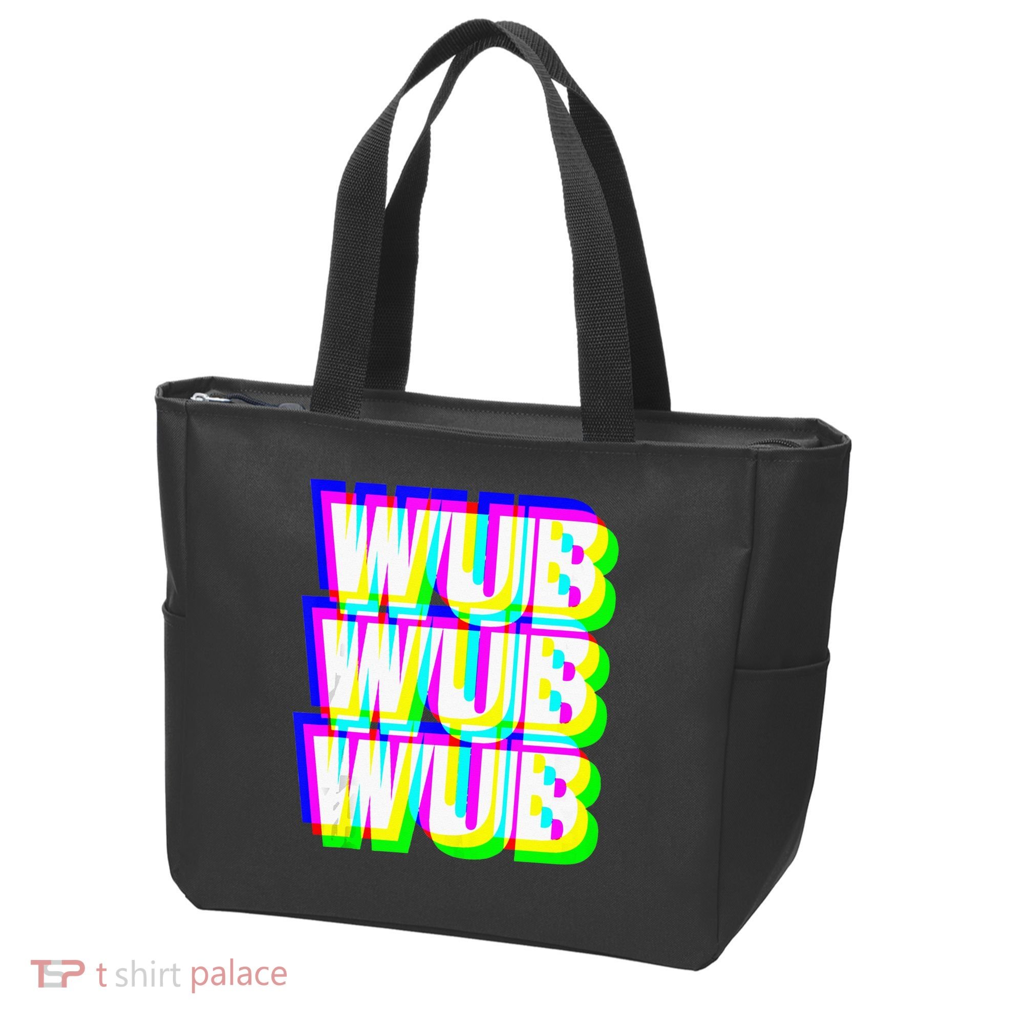 Wub Wub Wub Dubstep Techno Rave EDM Music DJ Festival Raver Tote Bag