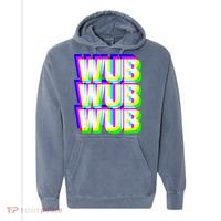 Wub Wub Wub Dubstep Techno Rave EDM Music DJ Festival Raver Comfort Colors Garment-Dyed Hooded Sweatshirt thumb 0