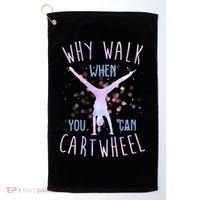 Why Walk When You Can Cartwheel Gymnastic Golf Towel thumb 0