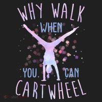 Why Walk When You Can Cartwheel Gymnastic Golf Towel thumb 3