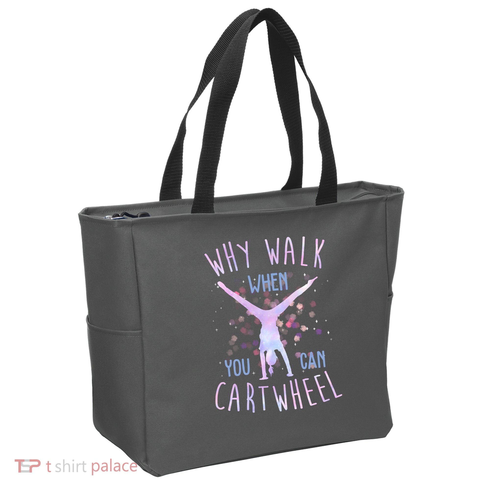 Why Walk When You Can Cartwheel Gymnastic Tote Bag