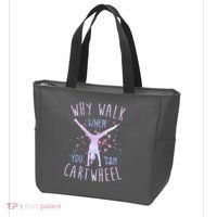 Why Walk When You Can Cartwheel Gymnastic Tote Bag thumb 3