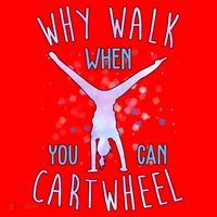 Why Walk When You Can Cartwheel Gymnastic Santa Hat thumb 1