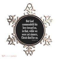 While We Were Yet Sinners Christ Died For Us Romans 58 Kjv Bible Verse Ornament thumb 0