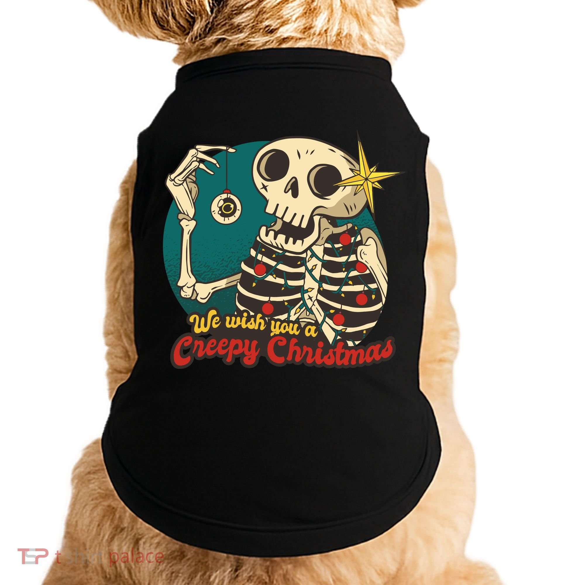 We Wish You A Creepy Christmas Doggie Tank