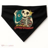 We Wish You A Creepy Christmas USA-Made Doggie Bandana thumb 0
