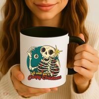 We Wish You A Creepy Christmas Coffee Mug thumb 3