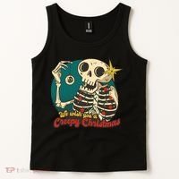 We Wish You A Creepy Christmas Tank Top thumb 2