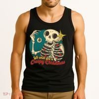 We Wish You A Creepy Christmas Tank Top thumb 3
