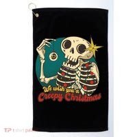 We Wish You A Creepy Christmas Golf Towel thumb 0