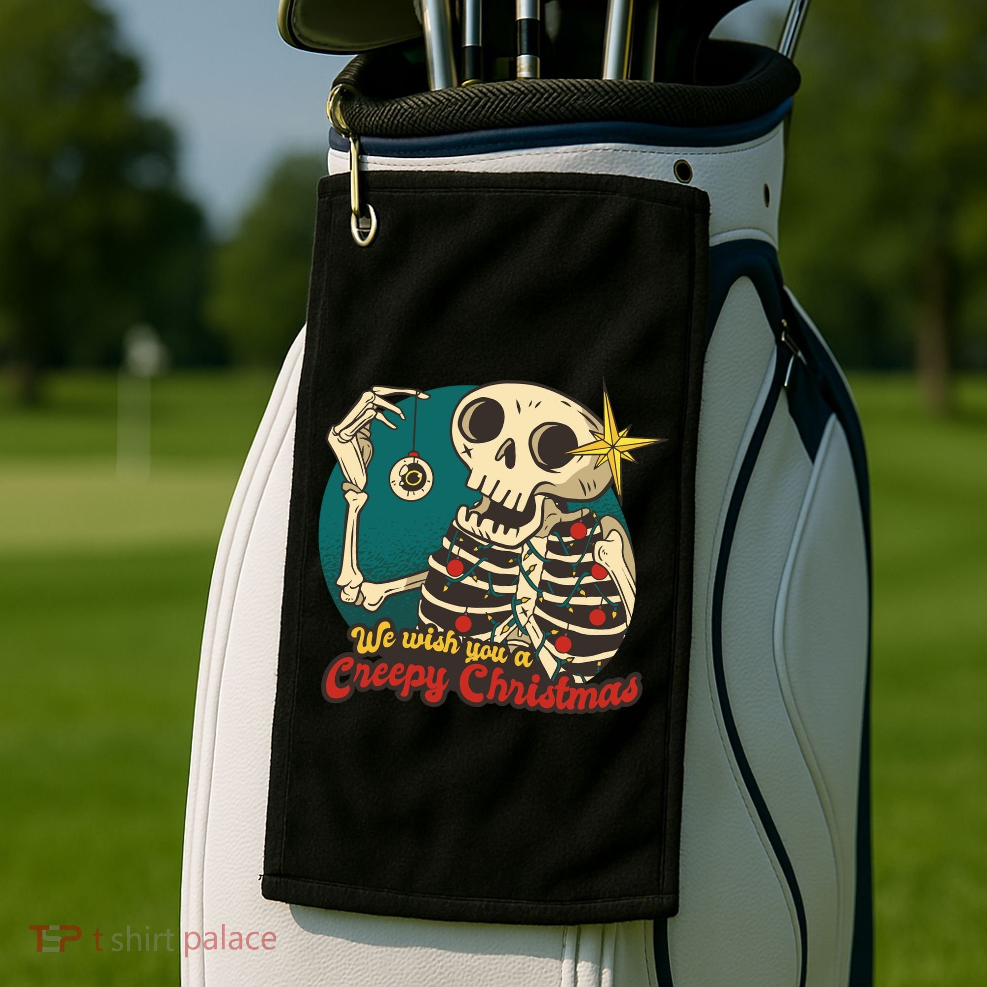 We Wish You A Creepy Christmas Golf Towel