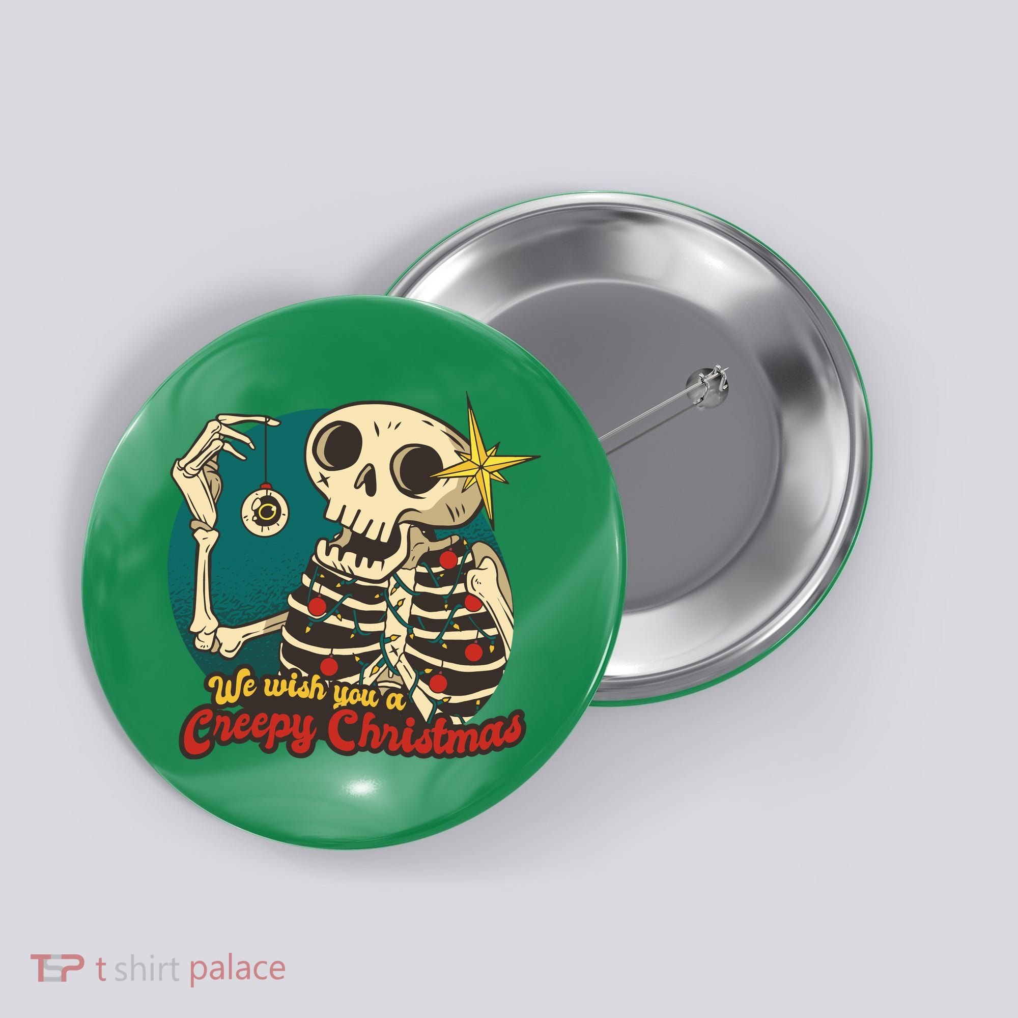We Wish You A Creepy Christmas Button