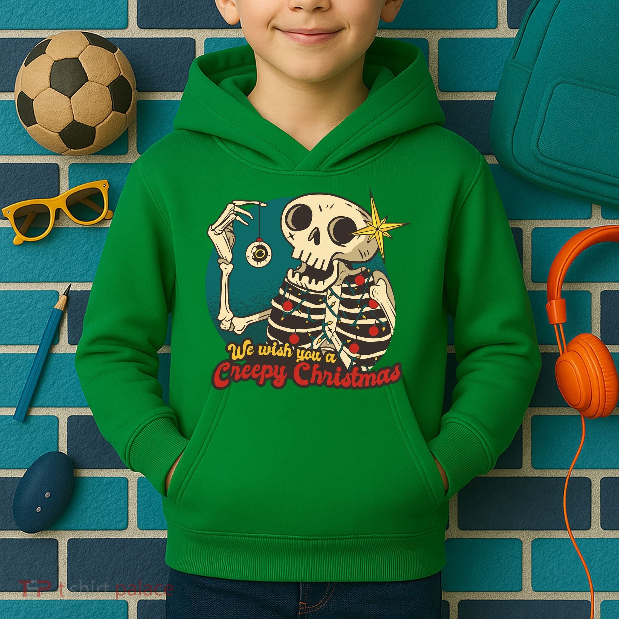 We Wish You A Creepy Christmas Kids Hoodie